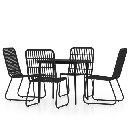 Set da Pranzo da Giardino 5 pz Nero