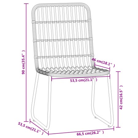 Set da Pranzo da Giardino 5 pz Nero