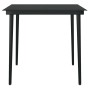 Set da Pranzo da Giardino 3 pz Grigio e Nero