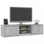 Mobile TV Grigio Sonoma 140x40x35,5 cm in Legno Multistrato