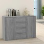 Credenza Grigio Sonoma 88x30x65 cm in Legno Multistrato