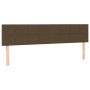 Testiera a LED Marrone Scuro 180x5x78/88 cm in Tessuto