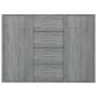 Credenza Grigio Sonoma 88x30x65 cm in Legno Multistrato