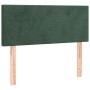 Giroletto a Molle con Materasso Verde Scuro 90x200 cm Velluto