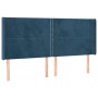 Letto a Molle con Materasso e LED Blu Scuro 180x200 cm