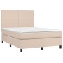 Giroletto a Molle con Materasso Cappuccino 140x200cm Similpelle