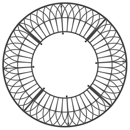 Panchina per Albero Circolare Ø160 cm Nera in Acciaio