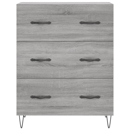 Credenza Grigio Sonoma 69,5x34x180 cm in Legno Multistrato