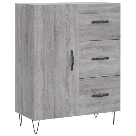 Credenza Grigio Sonoma 69,5x34x180 cm in Legno Multistrato