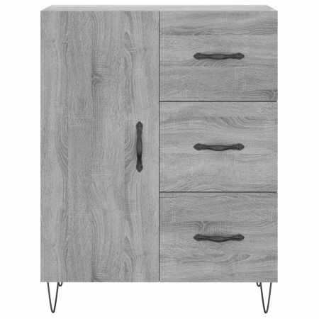 Credenza Grigio Sonoma 69,5x34x180 cm in Legno Multistrato