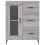 Credenza Grigio Sonoma 69,5x34x180 cm in Legno Multistrato