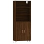 Credenza Rovere Marrone 69,5x34x180 cm in Legno Multistrato