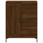 Credenza Rovere Marrone 69,5x34x180 cm in Legno Multistrato