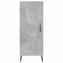 Credenza Grigio Cemento 34,5x34x180 cm in Legno Multistrato