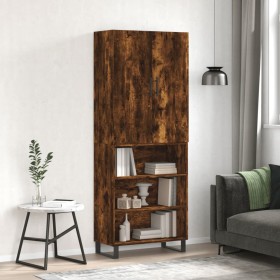 Credenza Rovere Fumo 69,5x34x180 cm in Legno Multistrato