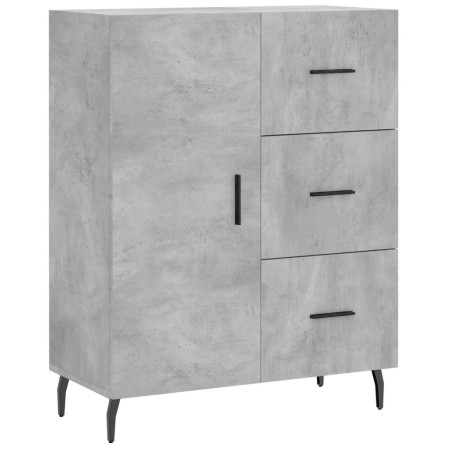 Credenza Grigio Cemento 69,5x34x180 cm in Legno Multistrato