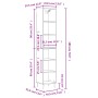 Credenza Grigio Cemento 34,5x32,5x180 cm in Legno Multistrato