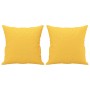 Cuscini Decorativi 2 pz Giallo Chiaro 40x40 cm in Tessuto