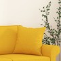 Cuscini Decorativi 2 pz Giallo Chiaro 40x40 cm in Tessuto