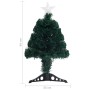 Albero di Natale Preilluminato con Supporto 64 cm Fibra Ottica