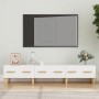 Mobile Porta TV Bianco 150x34,5x30 cm in Legno Multistrato