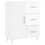 Credenza 69,5x34x90 cm in Legno Multistrato Bianco Lucido