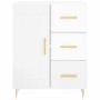 Credenza 69,5x34x90 cm in Legno Multistrato Bianco Lucido