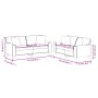Set di Divani 2 pz con Cuscini Crema in Similpelle