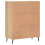 Credenza Rovere Sonoma 69,5x34x90 cm in Legno Multistrato