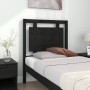 Testiera per Letto Nera 80,5x4x100 cm Legno Massello di Pino