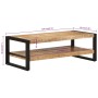 Tavolino da Salotto 120x55x40 cm in Legno Massello di Mango