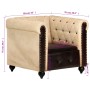 Poltrona Chesterfield Marrone in Vera Pelle