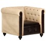 Poltrona Chesterfield Marrone in Vera Pelle