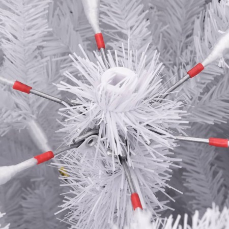 Albero di Natale Artificiale Incernierato con Base Bianco 270cm