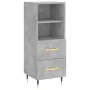 Credenza Grigio Cemento 34,5x34x180 cm in Legno Multistrato