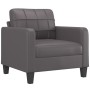 Set di Divani 4 pz con Cuscini Grigio in Similpelle
