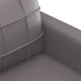 Set di Divani 4 pz con Cuscini Grigio in Similpelle
