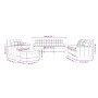 Set di Divani 4 pz con Cuscini Grigio in Similpelle