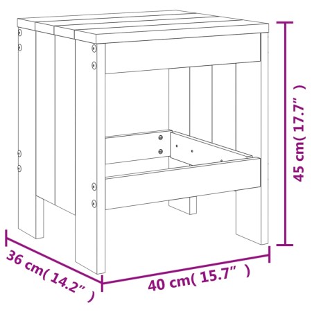 Set da Pranzo per Giardino 17pz Nero in Legno Massello di Pino