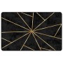 Tappeto Lavabile Nero e Oro 190x300 cm Antiscivolo
