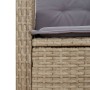 Set Pranzo da Giardino 5 pz con Cuscini Beige Misto Polyrattan