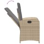 Set Pranzo da Giardino 3 pz con Cuscini Beige Misto Polyrattan