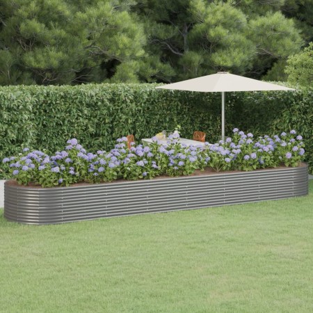 Letto Giardino Acciaio Verniciato a Polvere 584x140x68cm Grigio