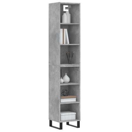 Credenza Grigio Cemento 34,5x32,5x180 cm in Legno Multistrato