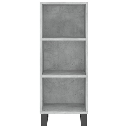 Credenza Grigio Cemento 34,5x32,5x180 cm in Legno Multistrato