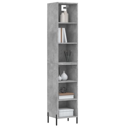 Credenza Grigio Cemento 34,5x32,5x180 cm in Legno Multistrato