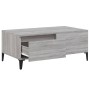 Tavolino Salotto Grigio Sonoma 90x50x36,5 cm Legno Multistrato