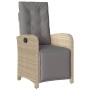 Set Pranzo da Giardino 5 pz con Cuscini Beige Misto Polyrattan