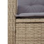 Set Pranzo da Giardino 5 pz con Cuscini Beige Misto Polyrattan