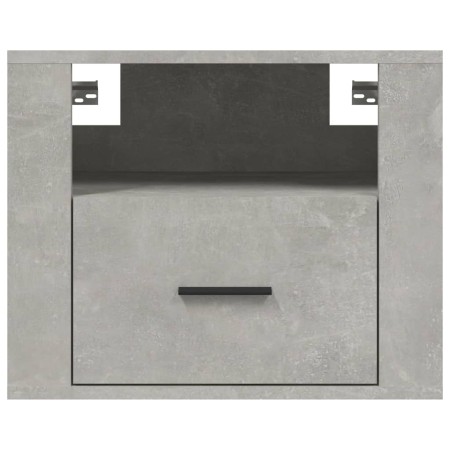 Comodini a Muro 2 pz Grigio Cemento 50x36x40 cm